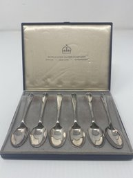 WORCESTER SILVER COMPANY 6 PC EPNS SPOON SET