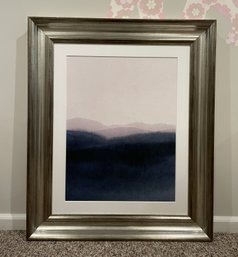 ABSTRACT LANDSCAPE WALL ART FRAMED WITH MUSEUM GLASS