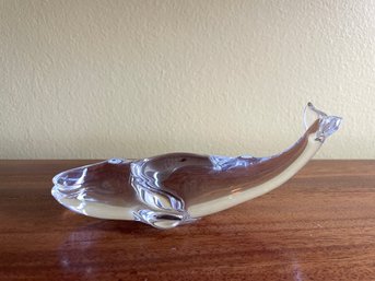 BACCARAT FRANCE CRYSTAL WHALE FIGURINE