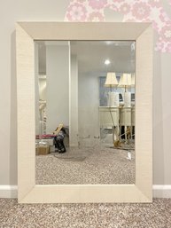 MITCHELL GOLD & BOB WILLIAMS LINEN COVERED MIRROR