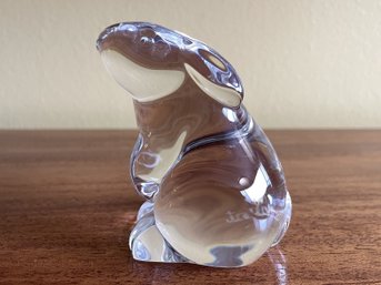 VINTAGE BACCARAT FRANCE CLEAR CRYSTAL RABBIT