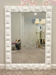 JAMIE YOUNG 'ASTOR' WHITE CHISELED GESSO FRAMED MIRROR