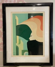 AMLETO DALLA COSTA SIGNED ART DECO STYLE PRINT