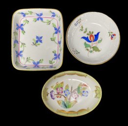 3 PC COLLECTION OF HAND PAINTED HEREND DISHES