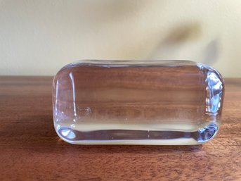 BACCARAT FRANCE CRYSTAL GLASS OBLONG PAPERWEIGHT