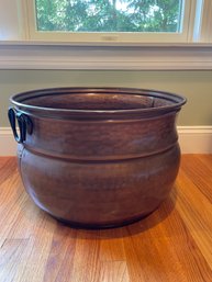 COPPER POT CAULDRON FIRE WOOD STORAGE