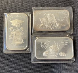 1973  EASTER, MOTHER'S DAY AND GRADUATION COMMEMORATIVE 1 OZ SILVER BARS