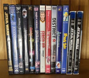 Large Assortmnt Of Blu Ray & DVDs