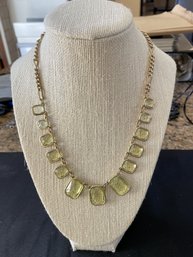 VINTAGE YELLOW STONE NECKLACE