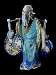 ANTIQUE CHINESE SHIWAN MUDMAN FIGURINE