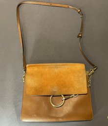 CHLOE FAYE YELLOW CALF LEATHER SHOULDER BAG