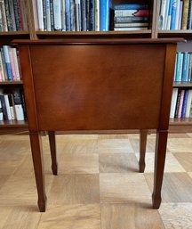 VINTAGE MAHOGANY FLIP TOP TABLE FROM THE BOMBAY COMPANY