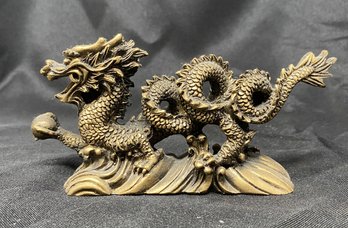 HAND CARVED WOODEN DRAGON