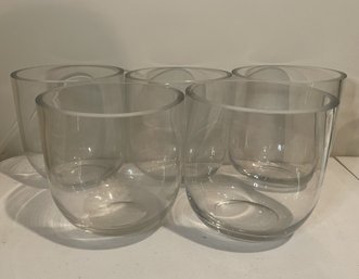 SET OF 5 GLASS CUPS