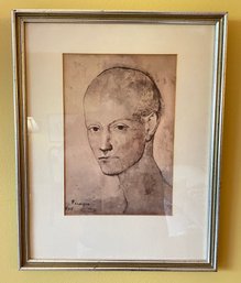 FRAMED PICASSO PRINT 'HEAD OF A YOUNG MAN'