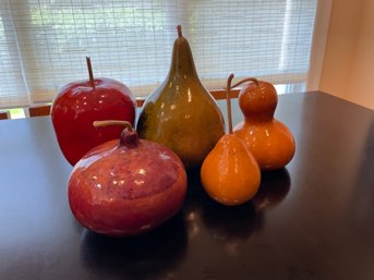 5PC FRUIT AND GOURD TABLE DECOR