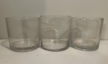 SET OF 3 GLASS TUMBLERS