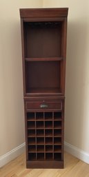 POTTERY BARN MODULAR TWO PIECE WINE CABINET