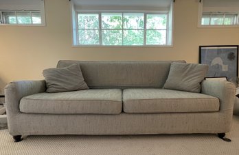 Sofa With Gray Slip Cover