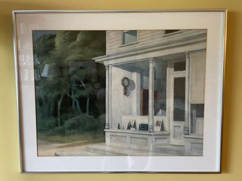 SIGNED FRAMED EDWARD HOPPER 'SEVEN A.M.' ART PRINT