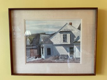 FRAMED PRINT 'HOUSE ON PAMET RIVER' BY EDWARD HOPPER