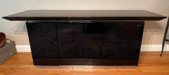 ART DECO STYLE BLACK LACQUERED SIDEBOARD
