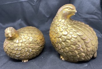 PR OF VINTAGE JAPANESE KUTANI GOLDEN QUAILS