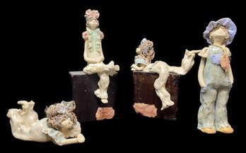 ASSORTED COLLECTION OF NANCY BRACHA CLAY FIGURINES