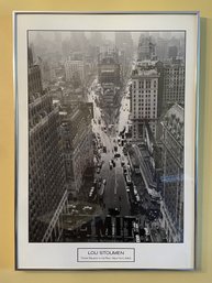 FRAMED POSTER OF LOU STOUMEN NYC TIMES SQUARE PHOTO PRINT