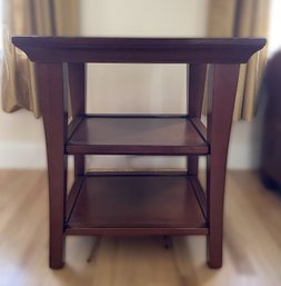 POTTERY BARN MAHOGANY SIDE TABLE