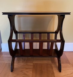 MAGAZINE RACK END TABLE BY THE BOMBAY COMPANY