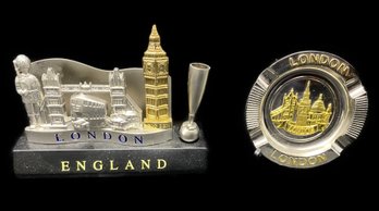 LONDON SOUVENIR PEN HOLDER AND ASHTRAY