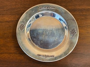 MONOGRAM SILVER PLATED PLATE