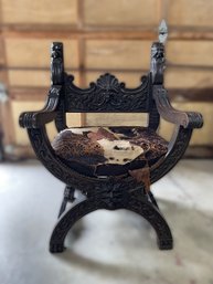 Antique Wood Carved Throne Chair