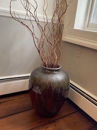 LARGE ARTISTIC DRIPPED GLAZE PLANTER VASE