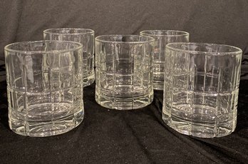 Set Of 5 Vintage Lowball Cocktail Glasses