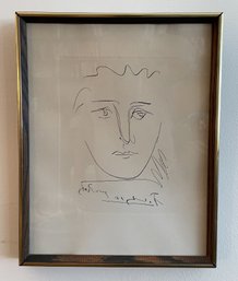 FRAMED PABLO PICASSO 'POUR ROBY' ORIGINAL ETCHING WITH CERTIFICATION