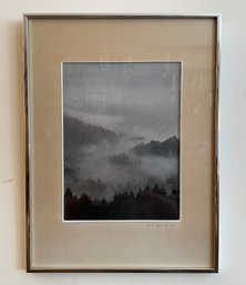 FRAMED HERBERT DREIWITZ MOUNTAIN LANDSCAPE ART PRINT