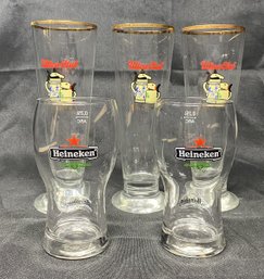 5PC ASSORTED BEER GLASSES