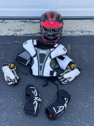 6 PC LACROSSE EQUIPMENT WITH BAG