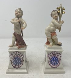 PAIR OF NYMPHENBURG PORCELAIN FIGURINES