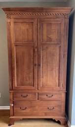 ETHAN ALLEN MEDIA ARMOIRE WITH PULLOUT DESK AND FILE DRAWER