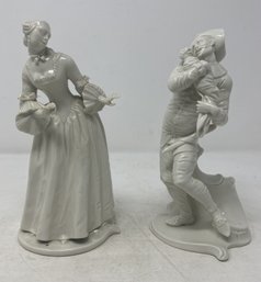 PAIR OF NYMPHENBURG BUSTELLI PORCELAIN FIGURINES