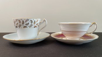 PAIR OF ROYAL GRAFTON TEA CUPS AND SAUCERS