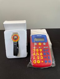 PAIR OF CHILD WORLD DIGITAL WATCH AND MY FIRST JUNIOR CALCULATOR