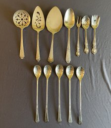 ASSORTED 12 PC COLLECTION OF SILVER PLATED FLATWARE