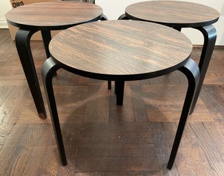 4 PC SET OF MCM STOOLS IN THE STYLE OF ALVAR AALTO