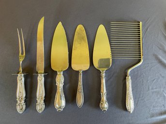 COLLECTION OF VINTAGE AND ANTIQUE SILVERWARE WITH STERLING HANDLES