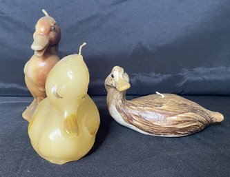 SET OF 3 ASSORTED DUCK CANDLES