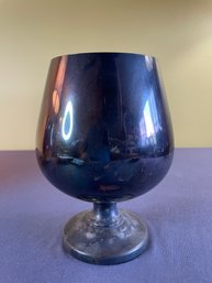 COMMEMORATIVE 4OTH ANNIVERSARY ETCHED SILVER PLATED GOBLET